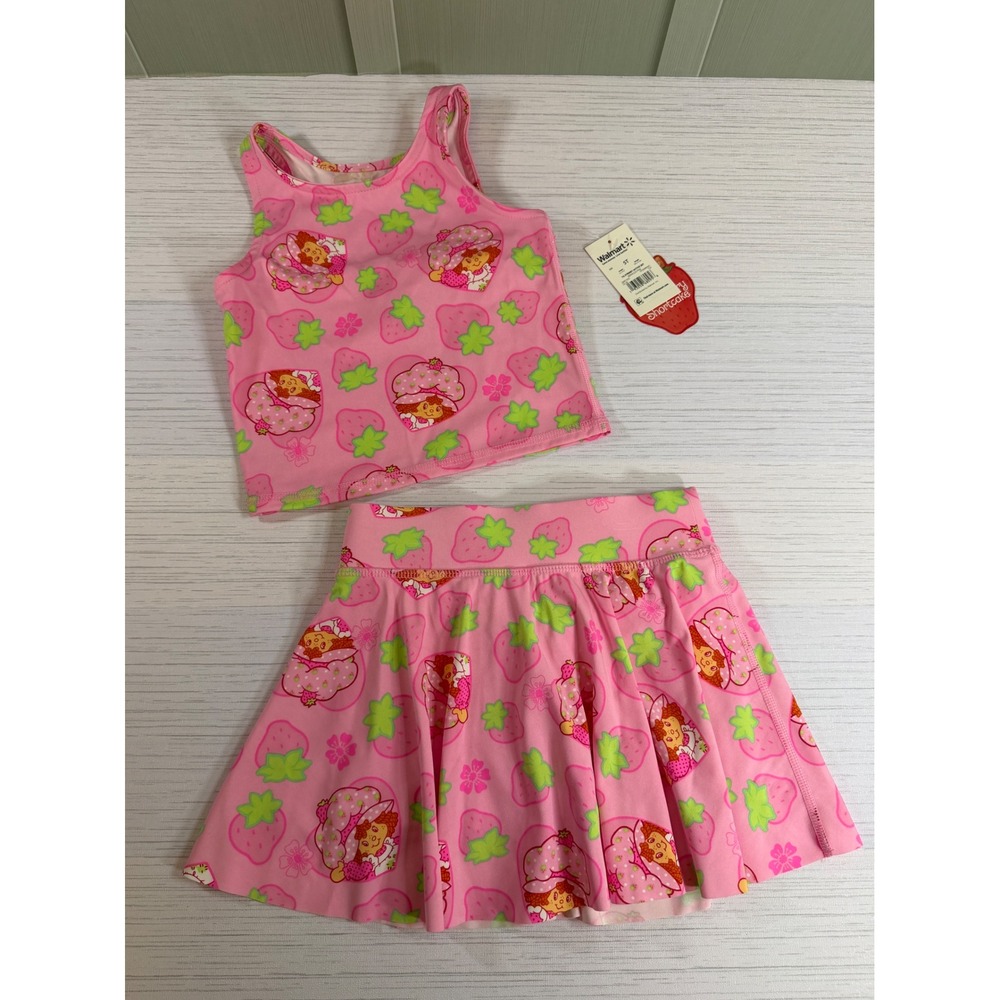 Strawberry Shortcake Girls 5T Pink Active Set Tank Top and Skort 2pc NWT